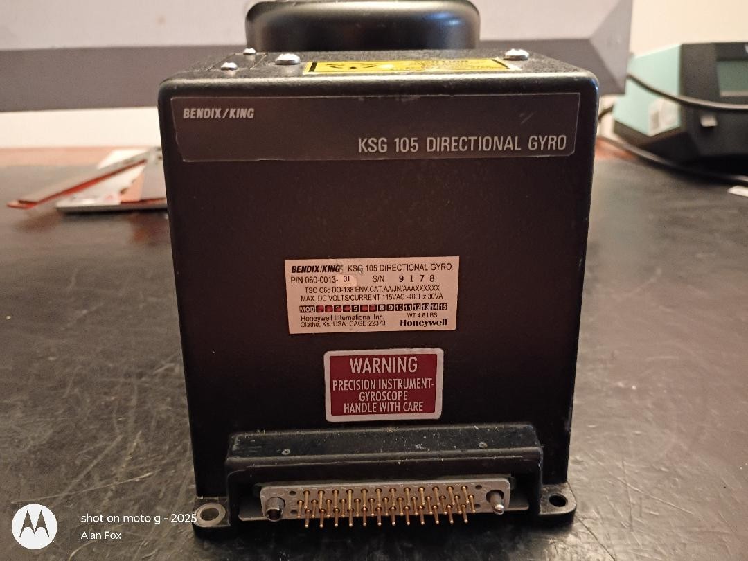 Bendix King KSG 105 Directional Gyro PN:060-0013-01 MODS 1,2,3,4,6,7
