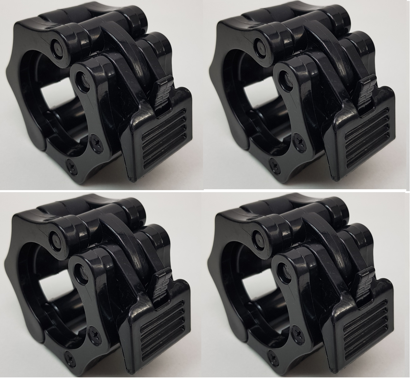 4x 2-inch Olympic Barbell Quick Clamps Clip Lock/Release Bar 2 Pairs Home gym