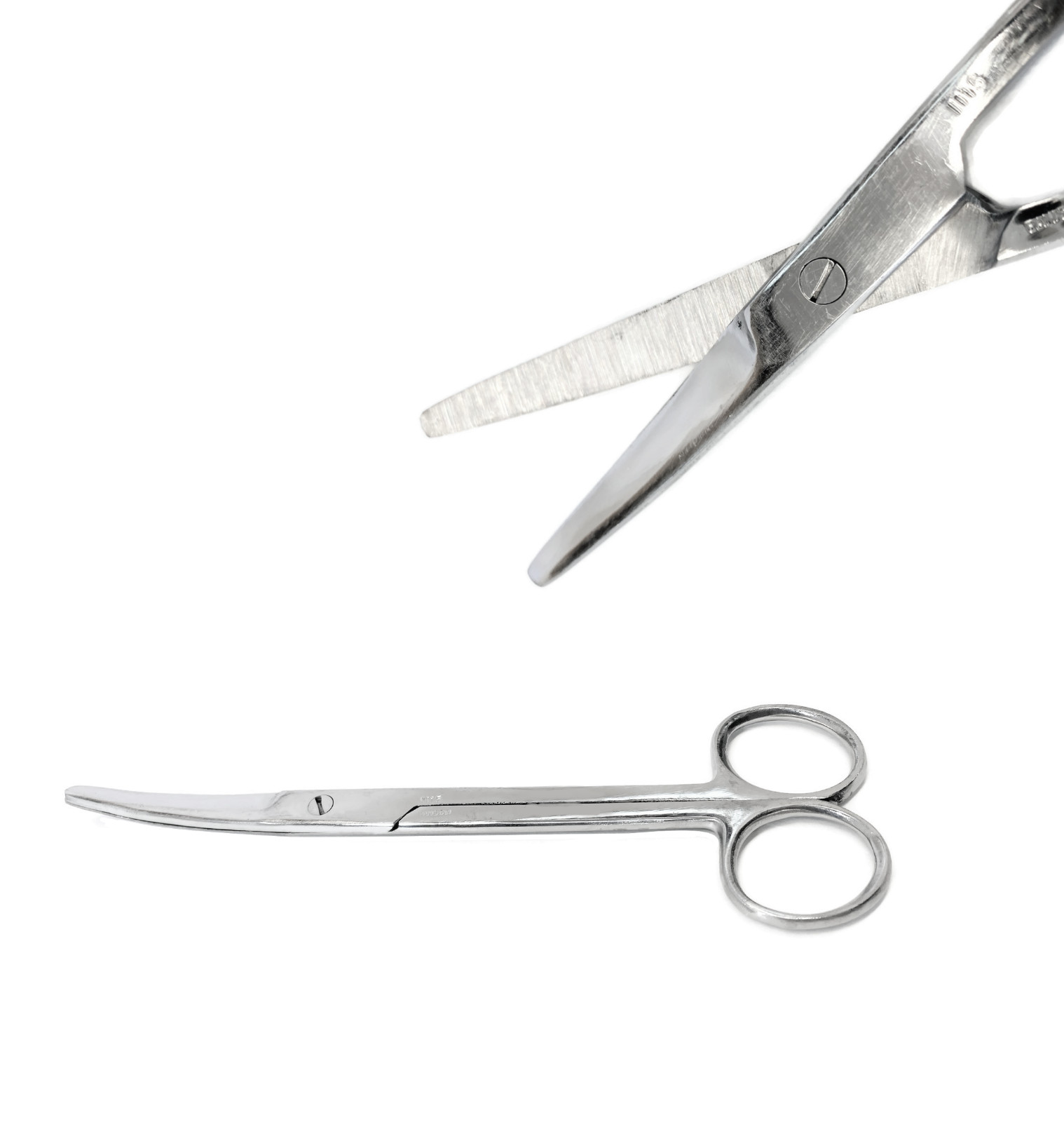 MAYO Beveled Blade Scissors, 6-3/4", Curved