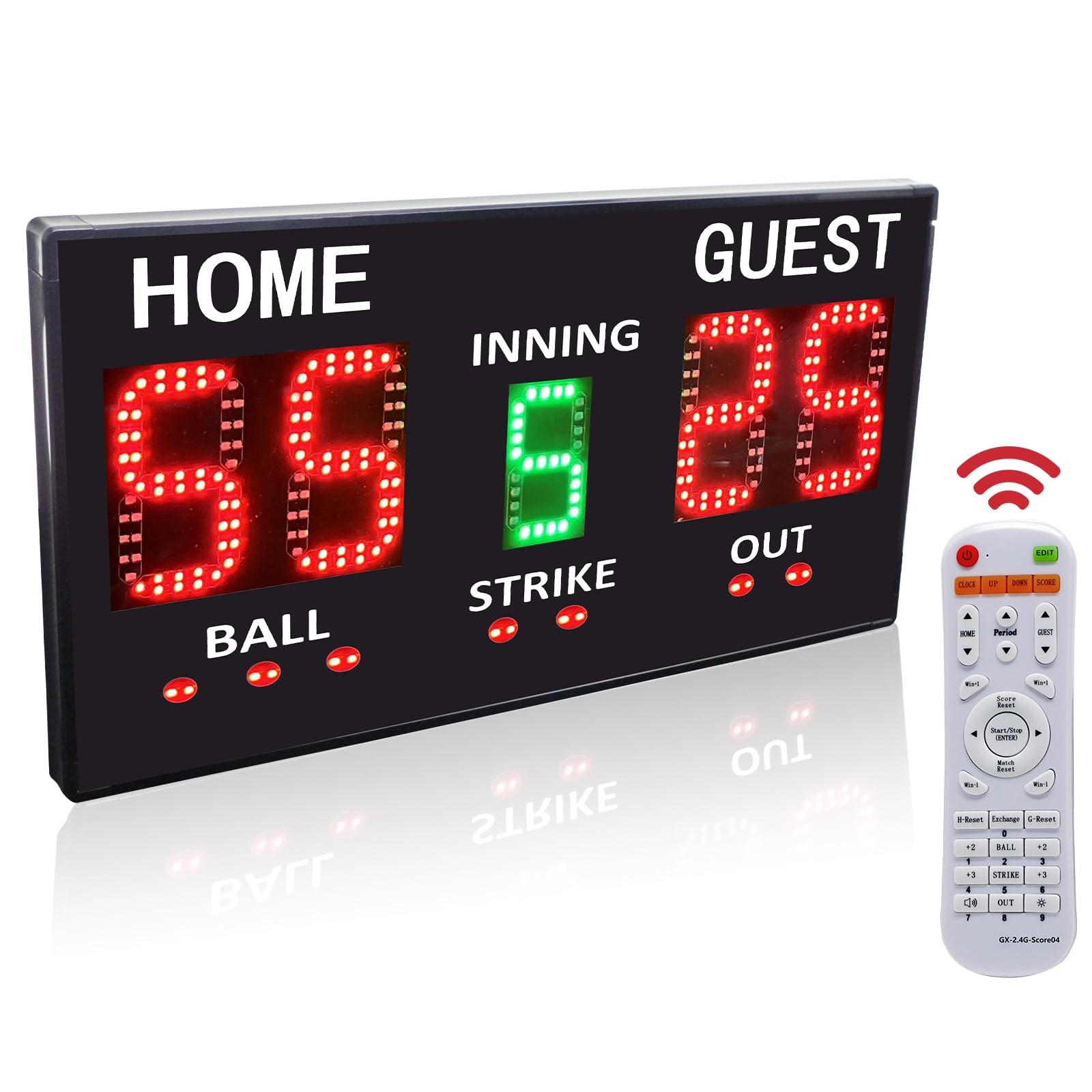 YZ LED Baseball/Softball Scoreboard for Fence, High-Light Digital Scoreboard wit