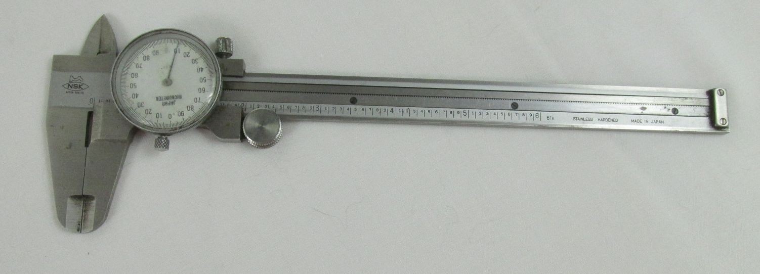 Vintage NSK Dial Caliper 6" .001" Made in Japan Tool Only AS IS