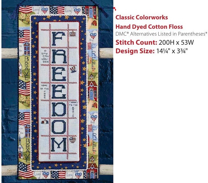 SIGN OF FREEDOM   CROSS STITCH  PATTERN ONLY    YD  SEV
