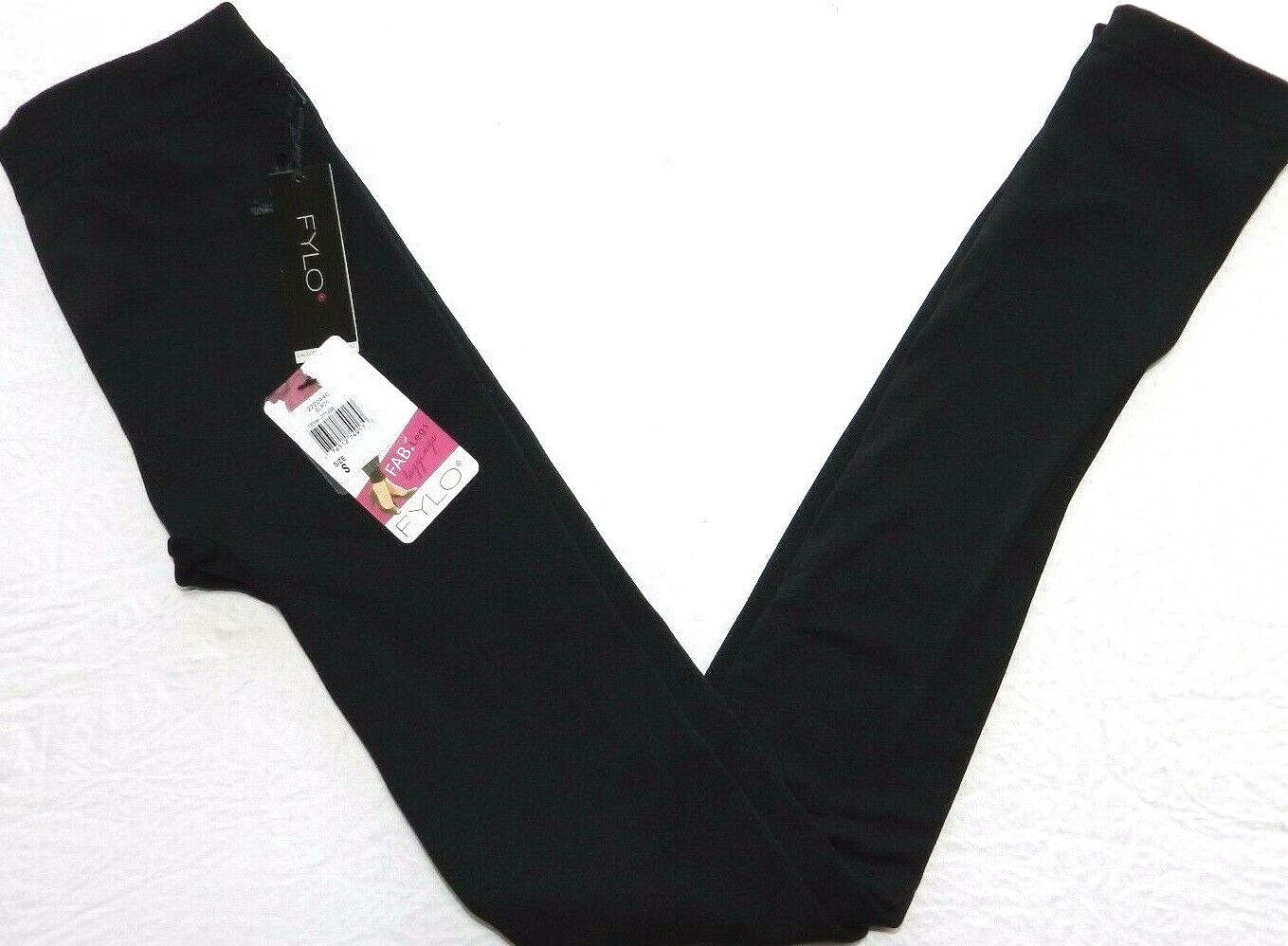 fleece lined tights FYLO size SMALL black pull on NEW (ln69)