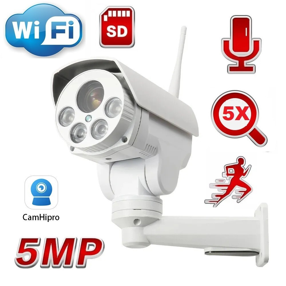 PTZ HD 1920P Wireless WIFI IP camera Pan Tilt 5x Optical Zoom Auto-focus Camera