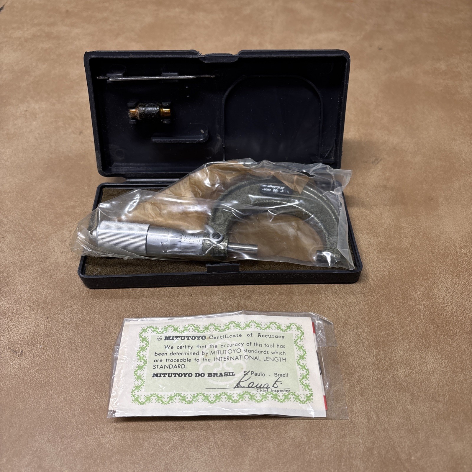 1-2" MICROMETER .0001" Graduation W/ CARBIDE FACE MITUTOYO #103-136 - NEW IN BOX