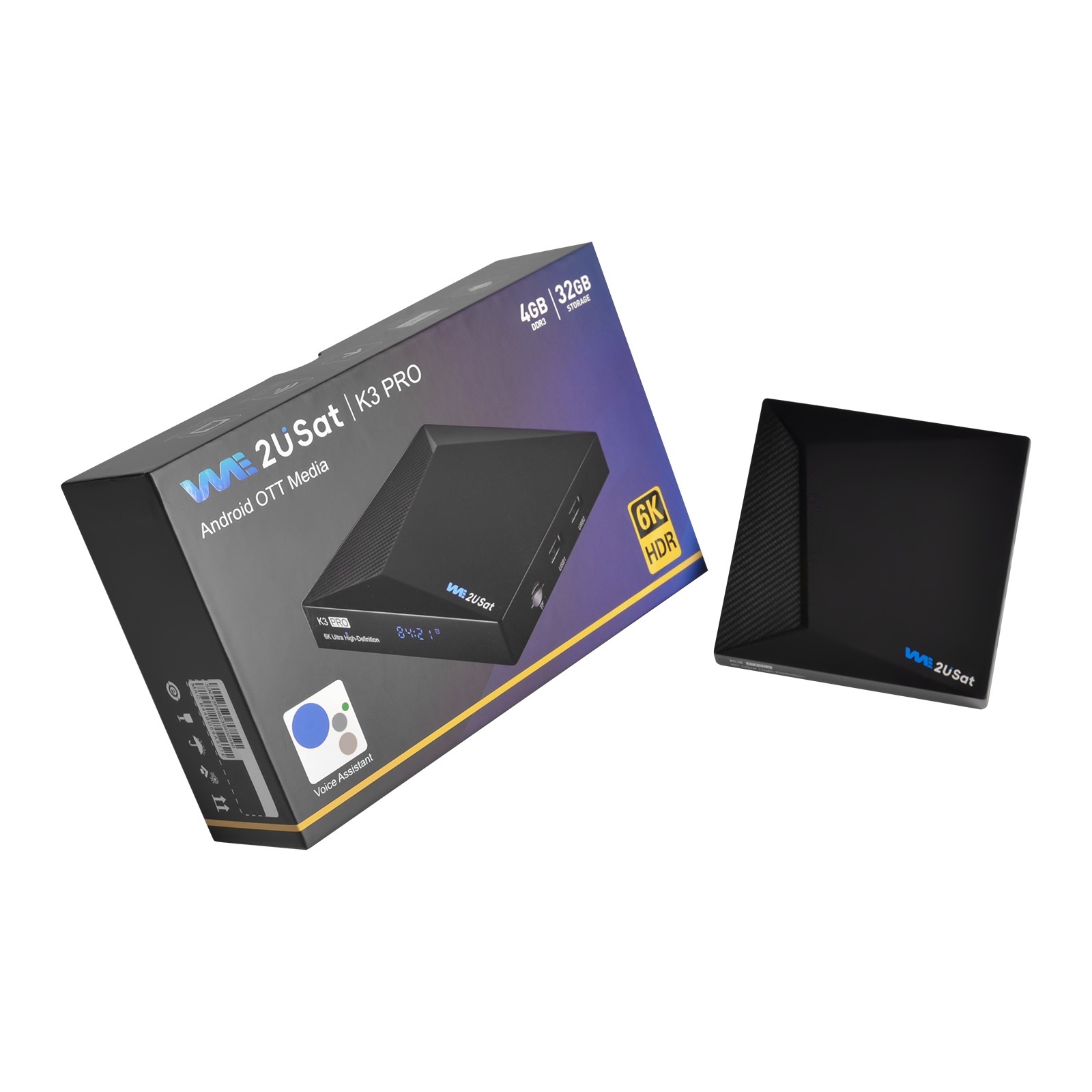 WE2USAT K3 PRO 6K Super Clear Android Smart TV Box Multi-function Media Player