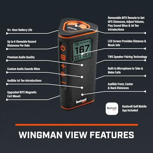 Bushnell Wingman View Golf Speaker GPS