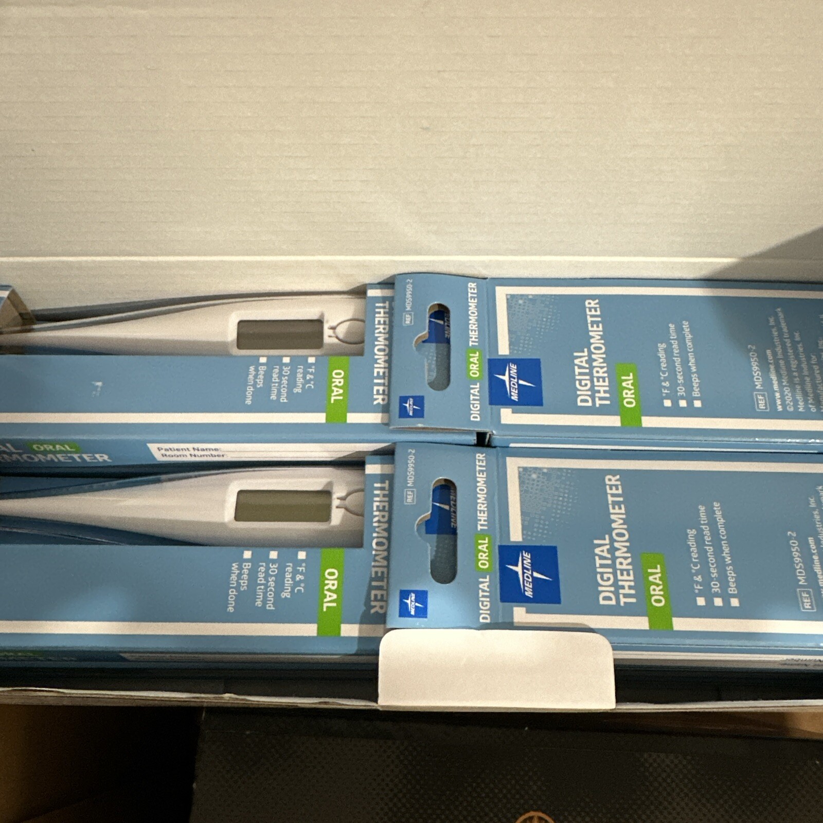 Medline 30 seconds Digital Oral Thermometer Stick (12 Pack)