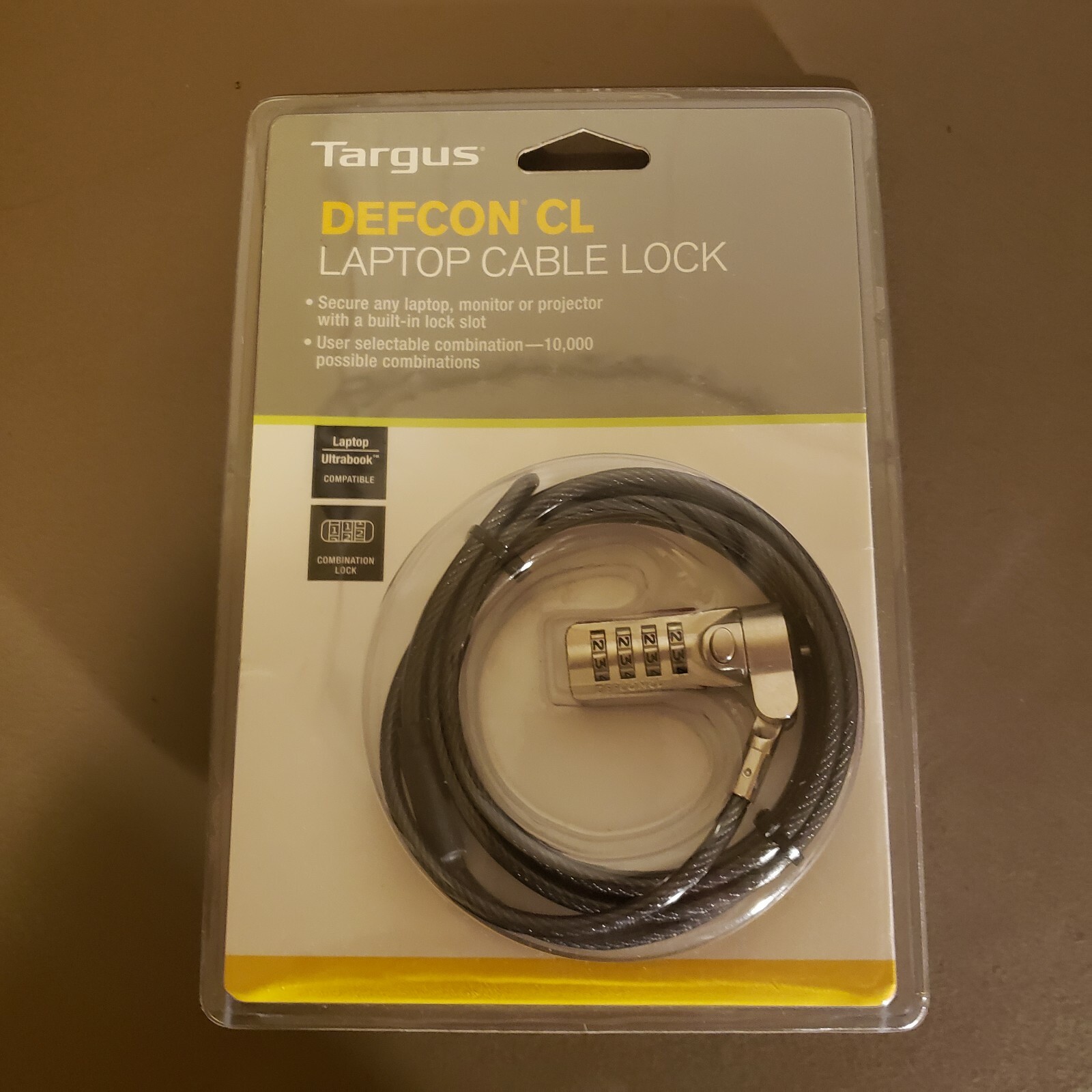 Targus Resettable Combo Cable Lock For Laptop Key Computer Equipment, new