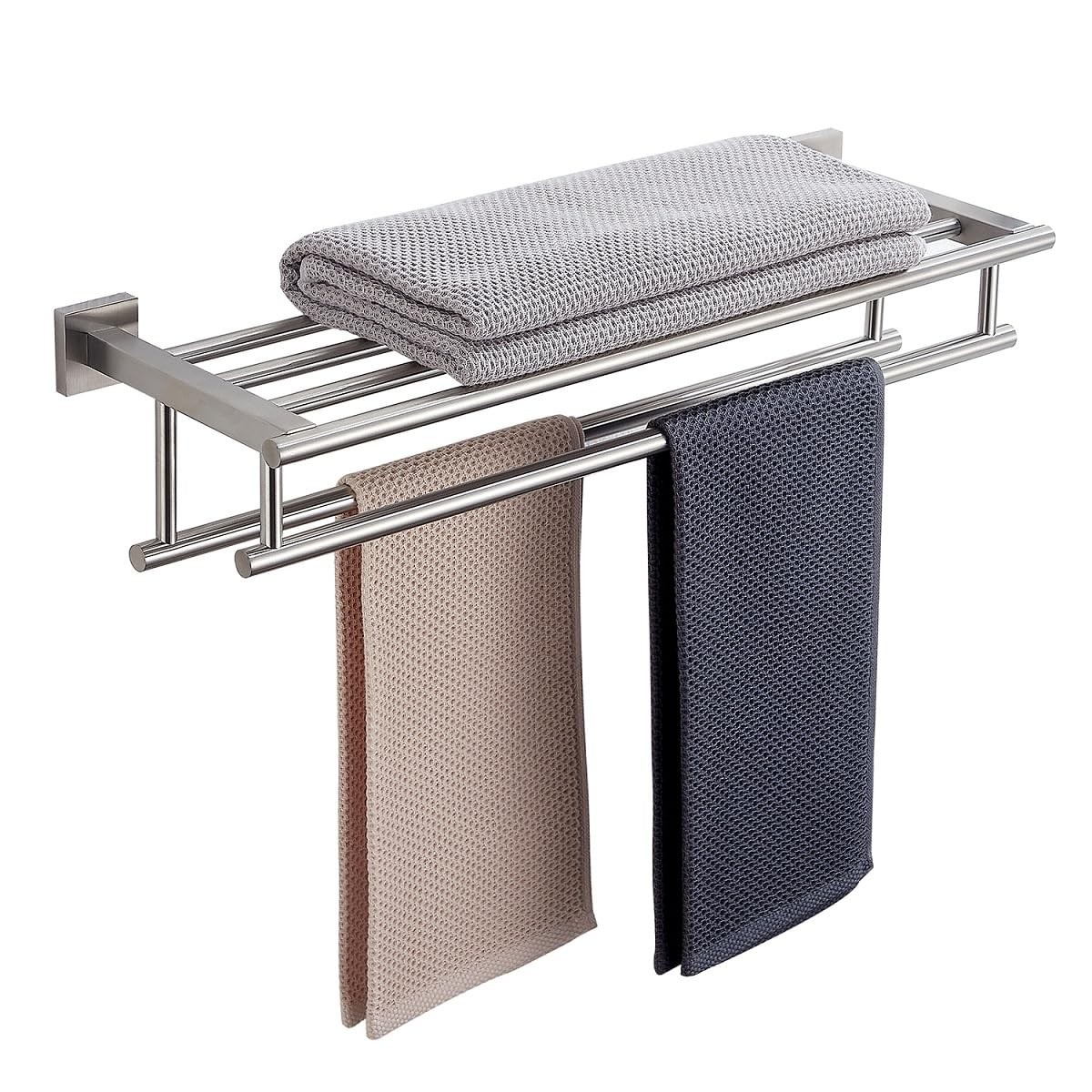 RTCUL Bathroom Towel Rack 24 Inch Tower Holder 24 Inch/ 60cm, Brushed Nickel