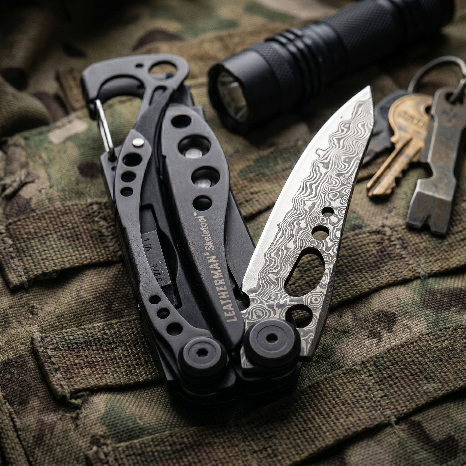 GearNexon VG10 Damascus Blade 76.5mm 60 HRC for Leatherman Skeletool CNC