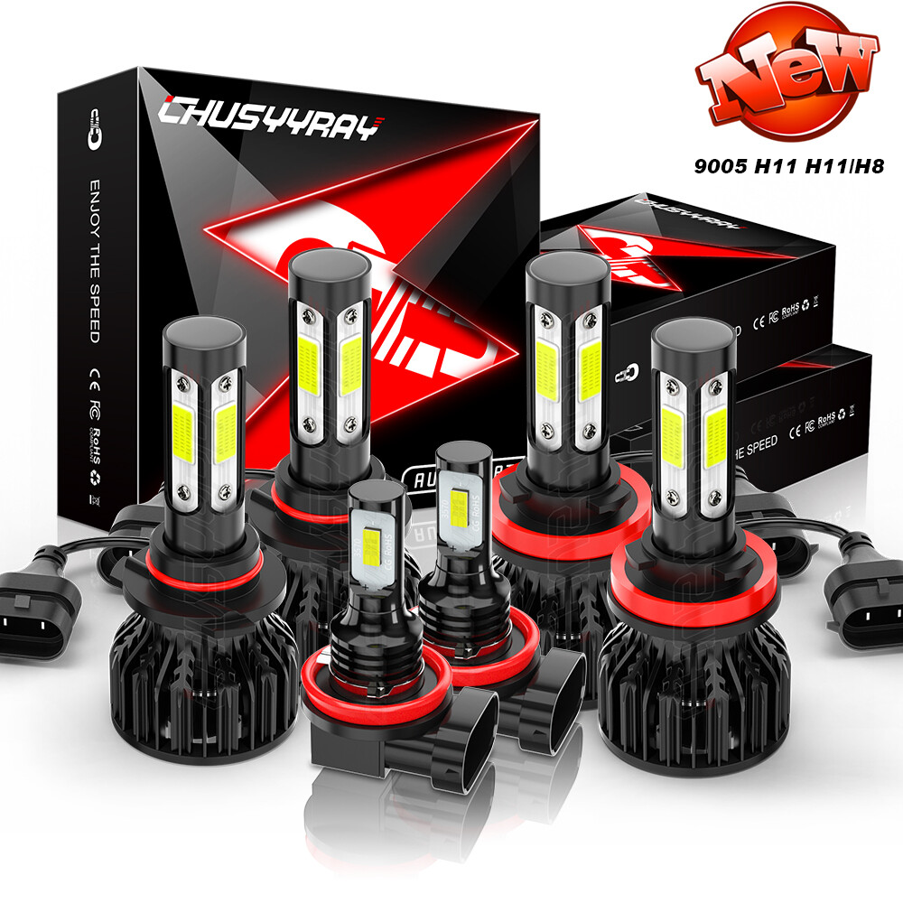 for Honda Pilot 2006-2018 Combo LED Headlight High Low Fog Light Bulbs Kit 6500K