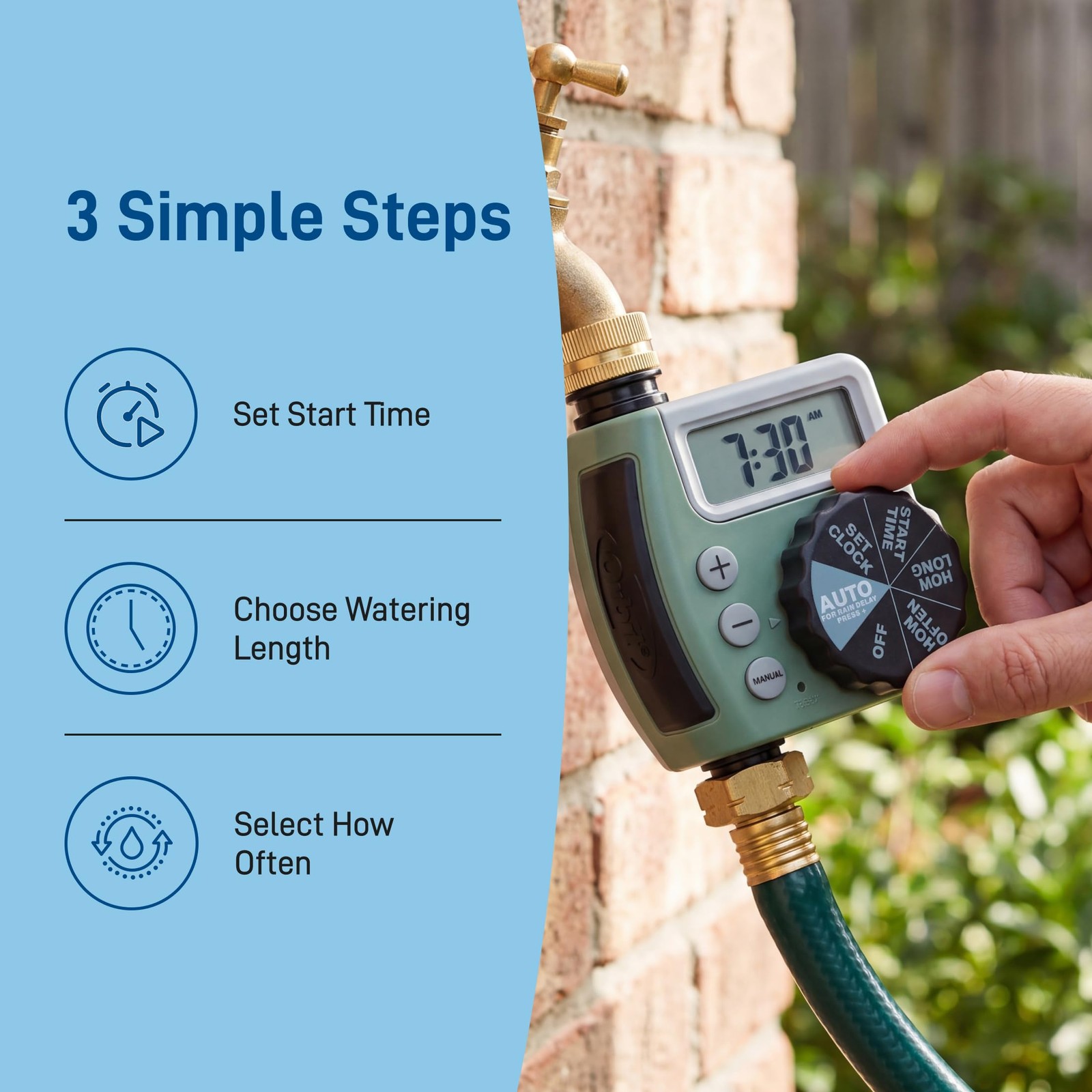 Orbit One Outlet Single-Dial Hose - - For Garden - Lcd Hose