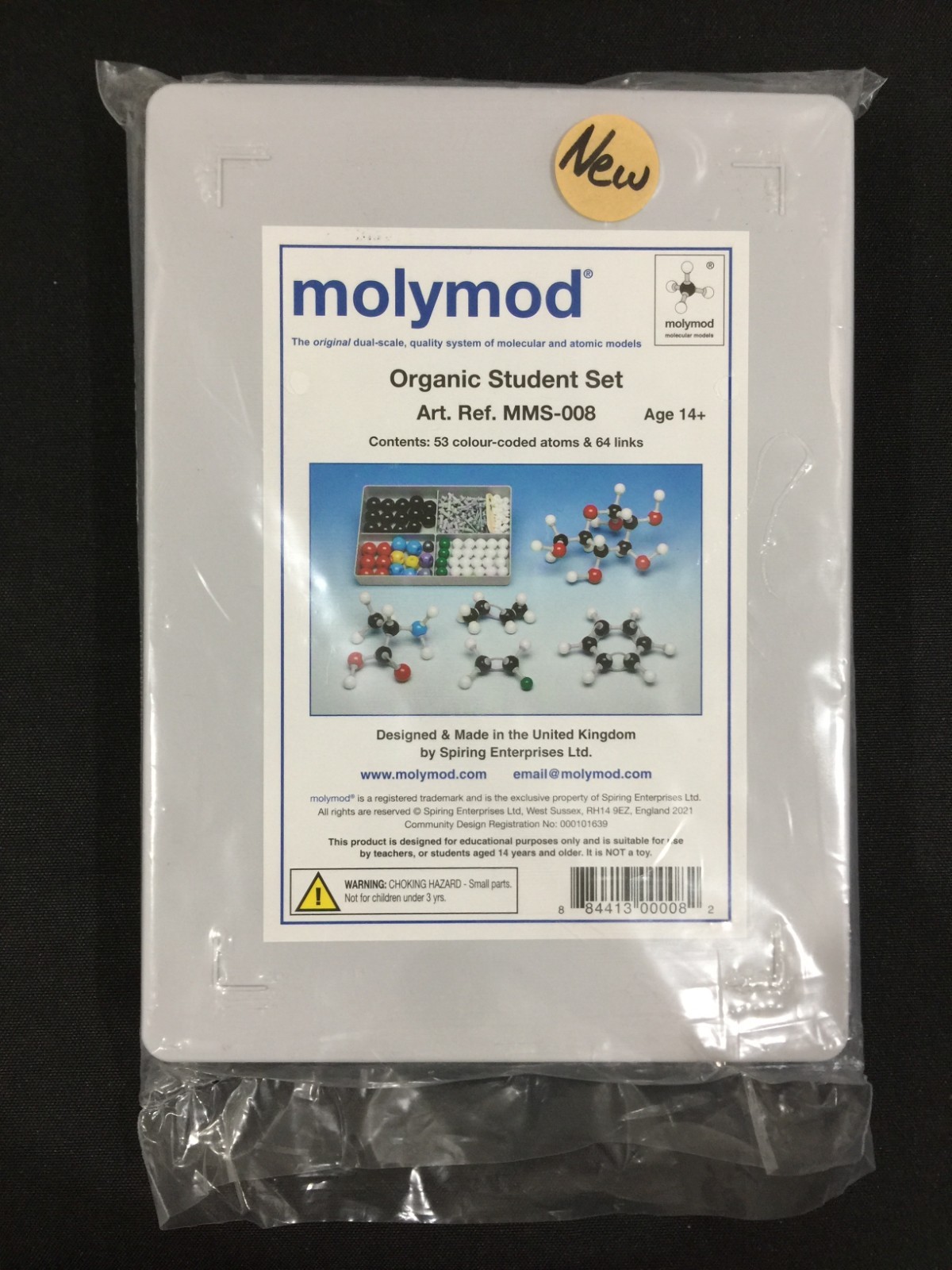 NEW Molymod Organic Student Set MMS-008 Molecular Model Kit (Factory Sealed)