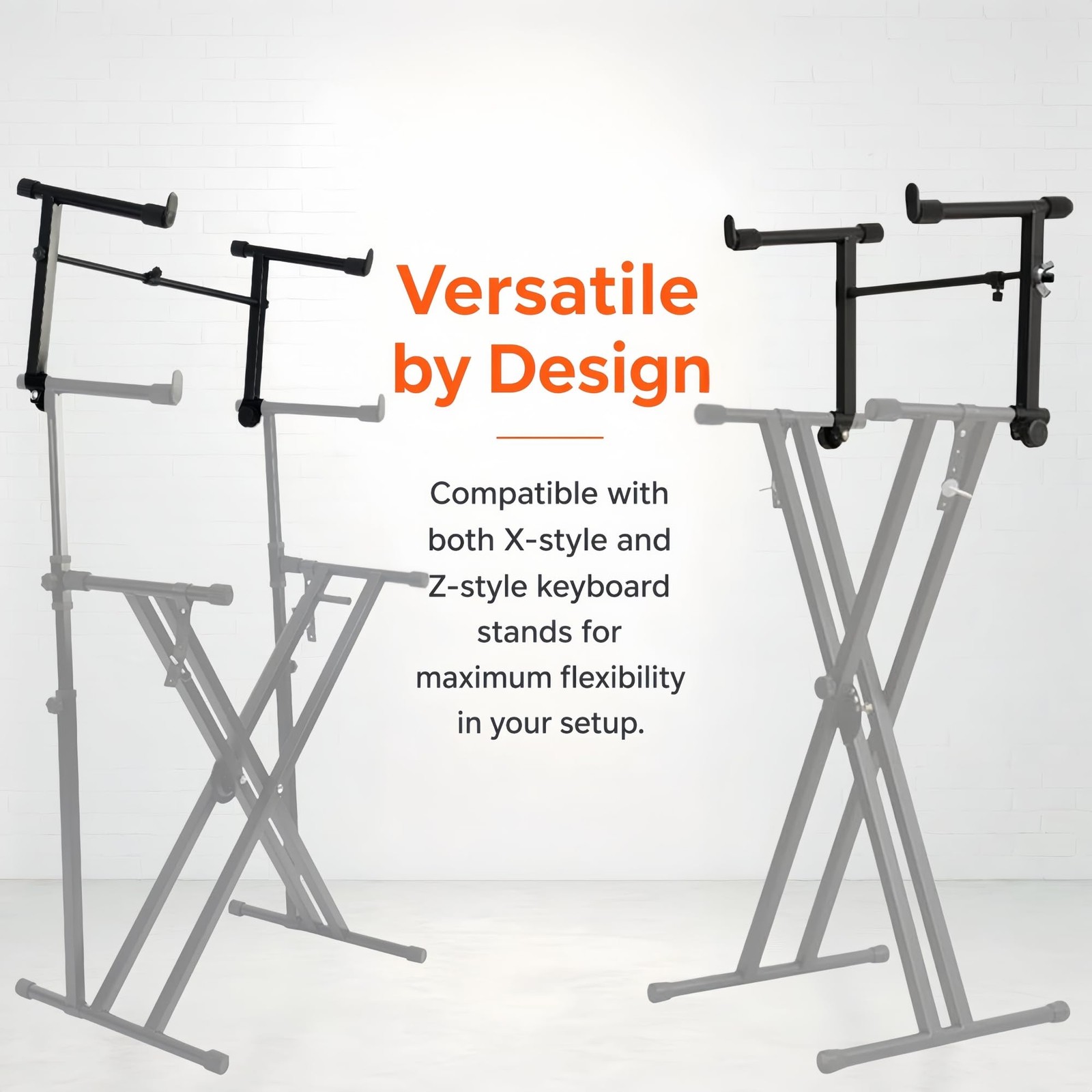 Keyboard Stand 2nd Tier AddOn Adjustable Width Extension 10.1 In