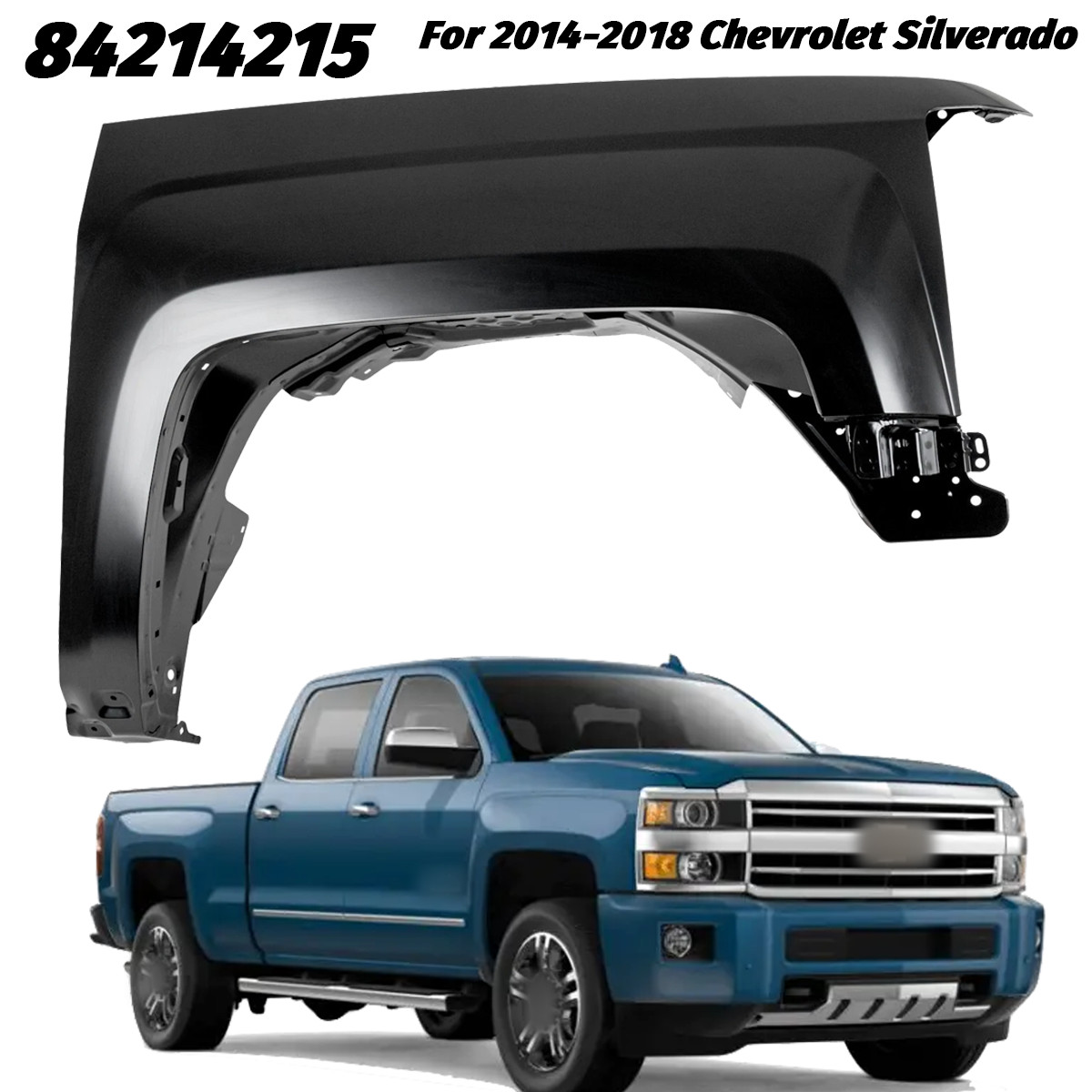 Fender For 2014-2018 Chevrolet Silverado 1500 LT  LTZ Front Passenger Right Side