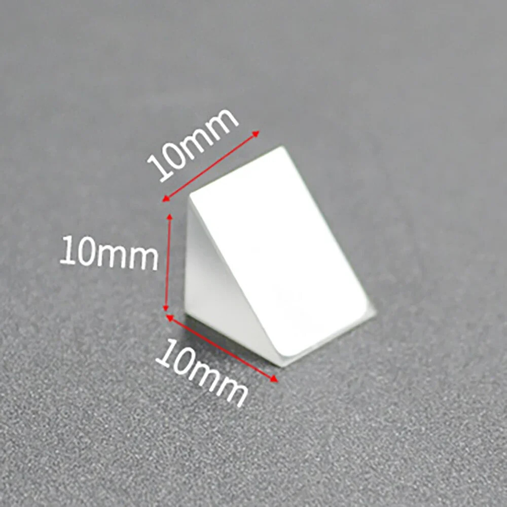 Optical Triangular Prism 10*10*10mm Right Angle Internal Reflection Prism Mirror
