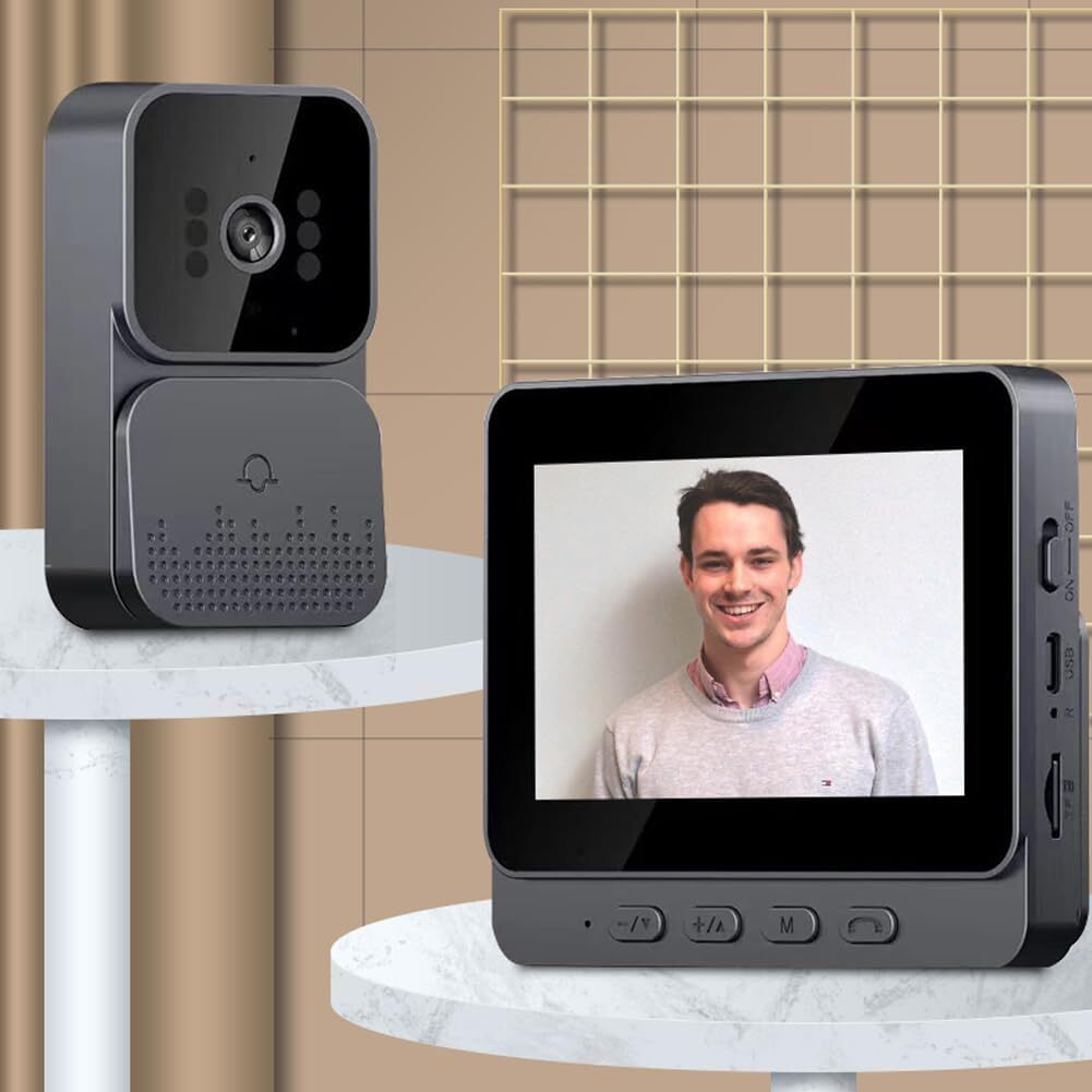 ​​Camera​​ Doorbell with 4.3" ​​Smart Door Viewer​​ 1080P ​​Security Door Bell​​
