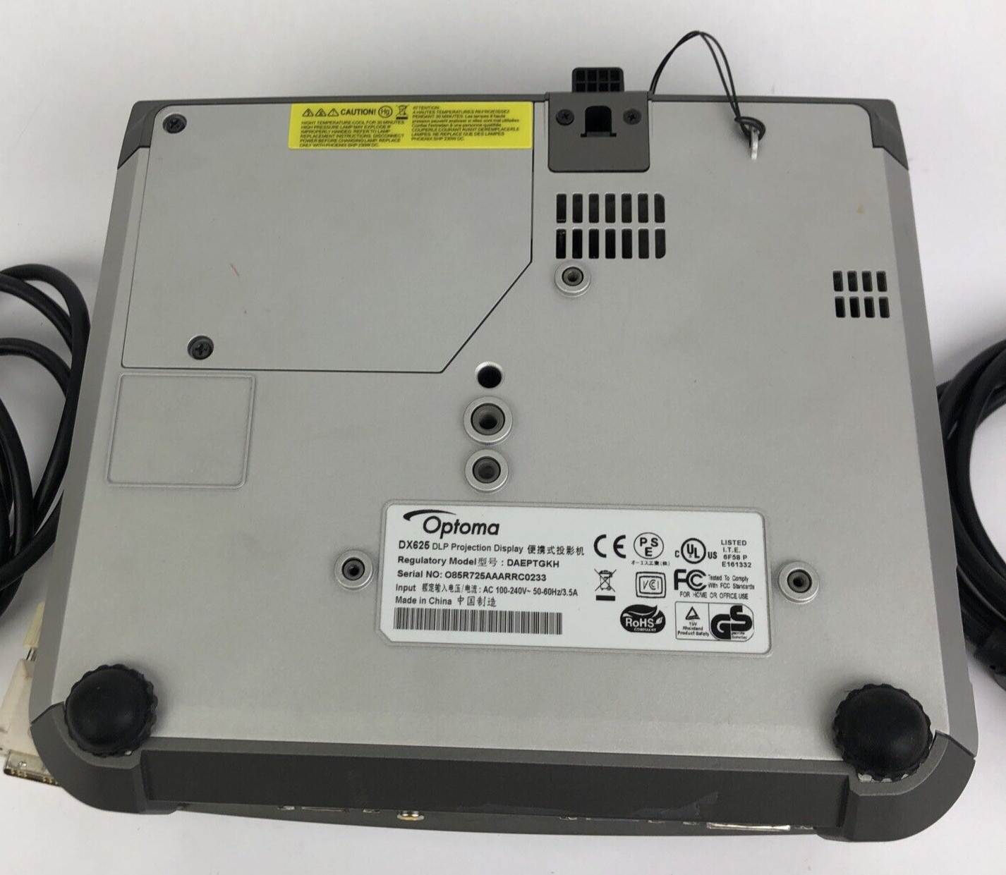 Optoma DX625 DLP Projector Display with Remote , Case and Instructions - LOOK