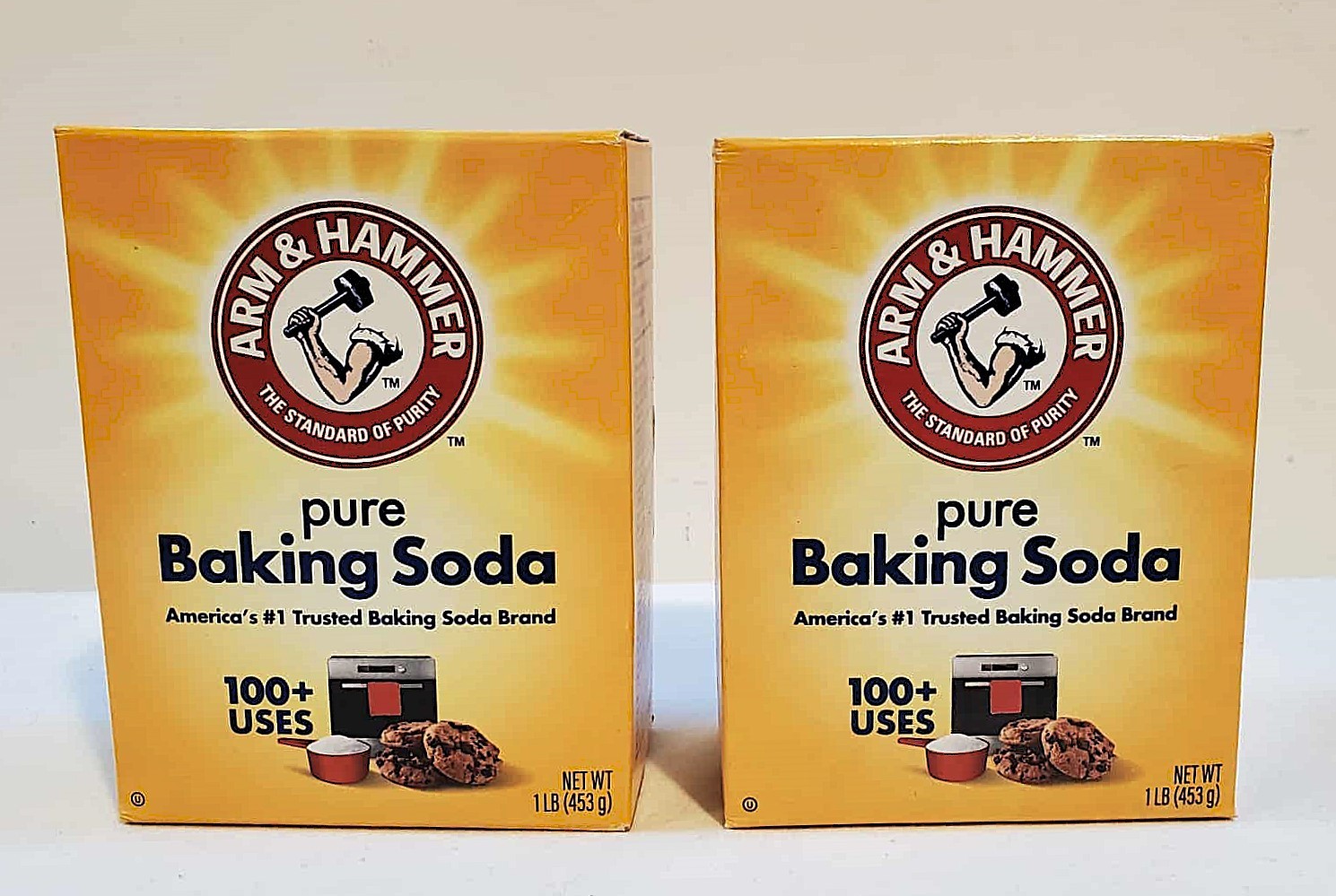 Arm & Hammer Pure Baking Soda Box 1 Lb (PACK OF 2) Baking Cleaning Deodorizing