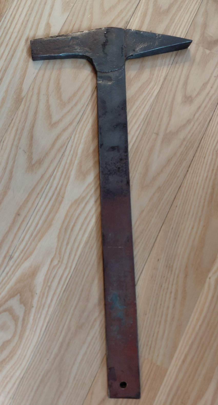 Black Smith Made Steel Bar Hammer, Unusual, Vtg