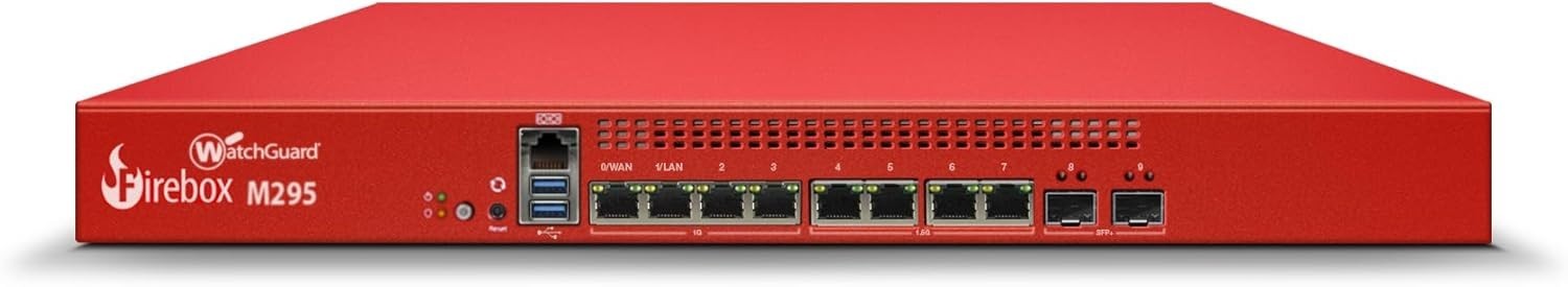 WatchGuard Firebox M295 Firewall Appliance w/ 1 YR Standard Support WGM29500601