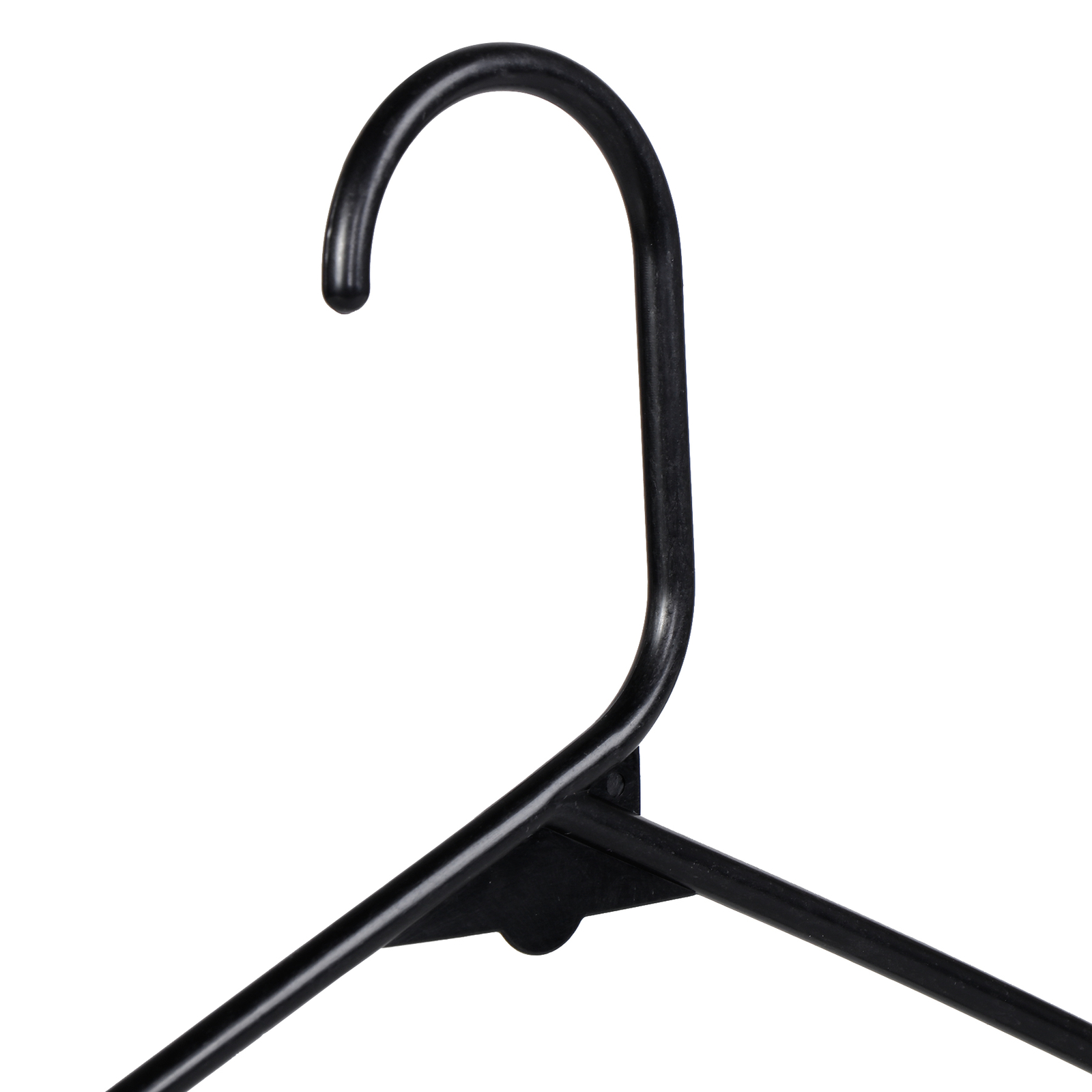 Plastic Clothes Hangers 100 PCS Durable Coat Hangers with 2 Hooks Black