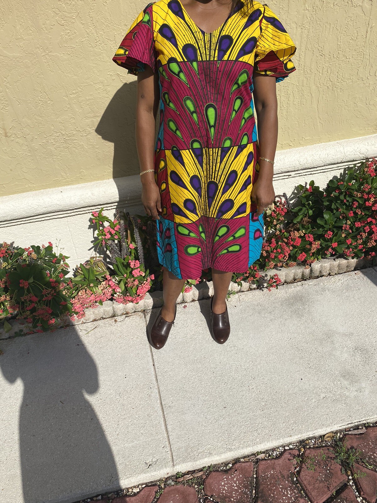 NIGERIAN AFRICAN WAX ANKARA DRESS ( CULTURAL& ETHNIC CLOTHING   AFRICA )