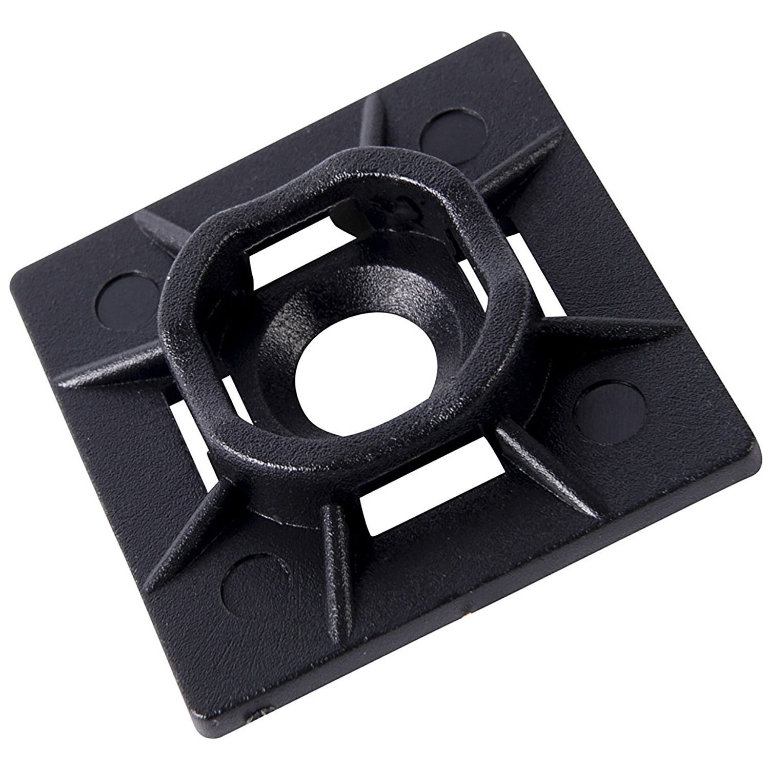 1"x1" Mounting Base UV Black 100/pk