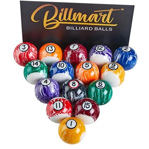 Billiard Balls Set 16 Pool Table Balls Marble Premium