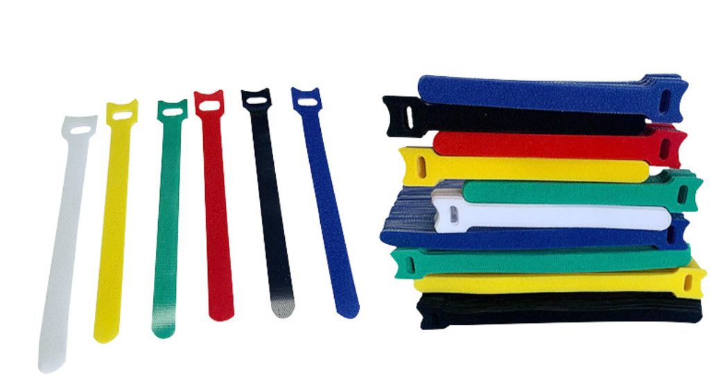 6- Color Microfiber  Straps Hook Loop Reusable Fastening Cable  Ties Wholesale