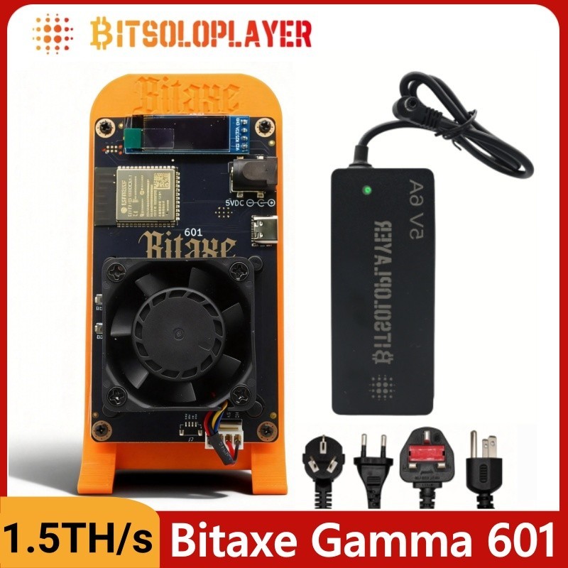 1.5TH/s Bitaxe Gamma 601 BTC Low Power Solo Miner ASIC Bitcoin Lottery Miner