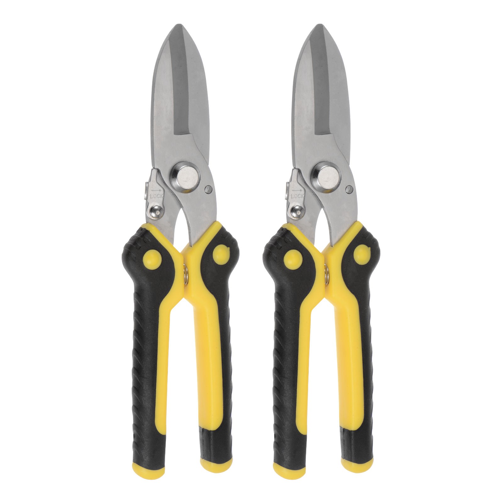 2pcs 8" Aviation Tin Snips Metal Cutter Shear with TPR Handle