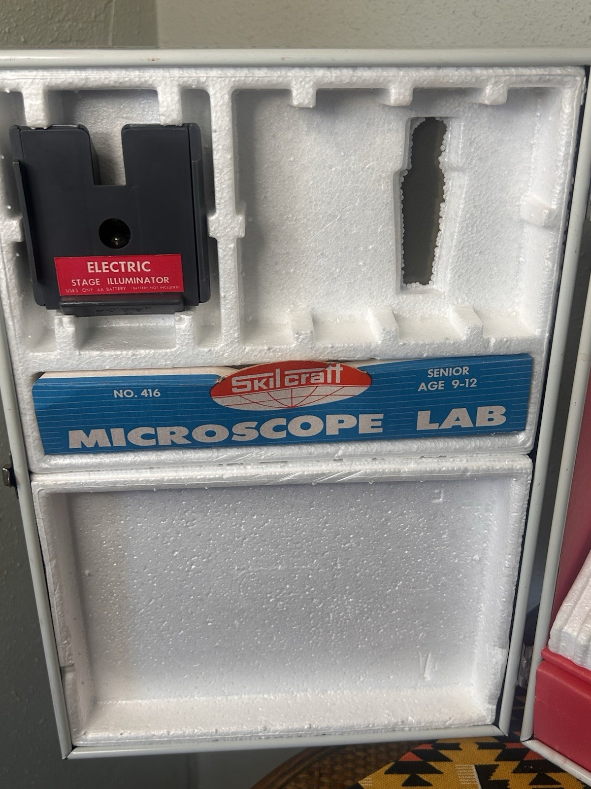 Vintage 1969 SkilCraft Science Oddity Student Microscope Lab with metal case
