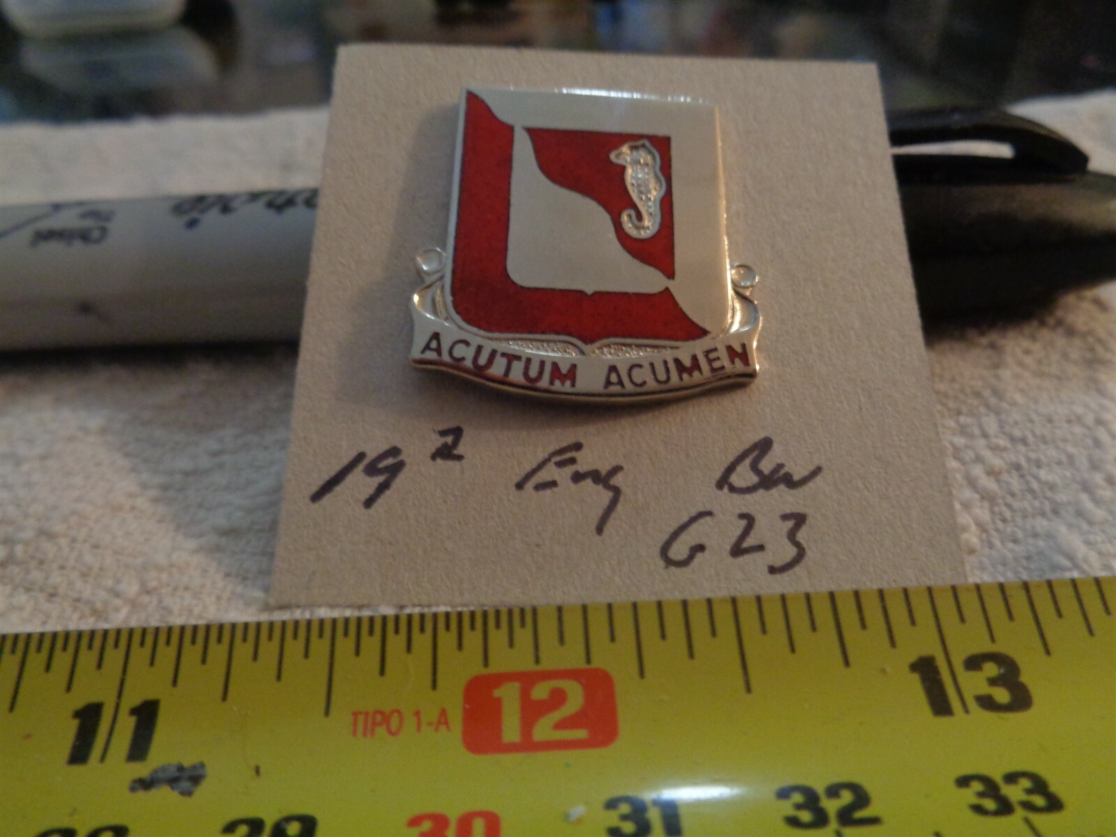 19th Engineer Battalion G23 Unit Crest, DI, DUI (DRAW#AQ)