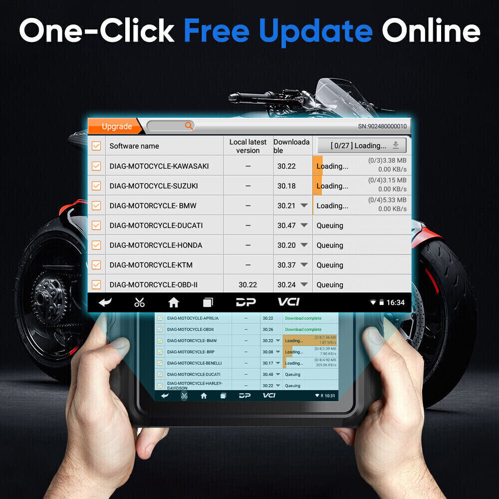 ANCEL MT700 OBD2 Motorcycle Diagnostic Tool All System ECU Coding Active Test