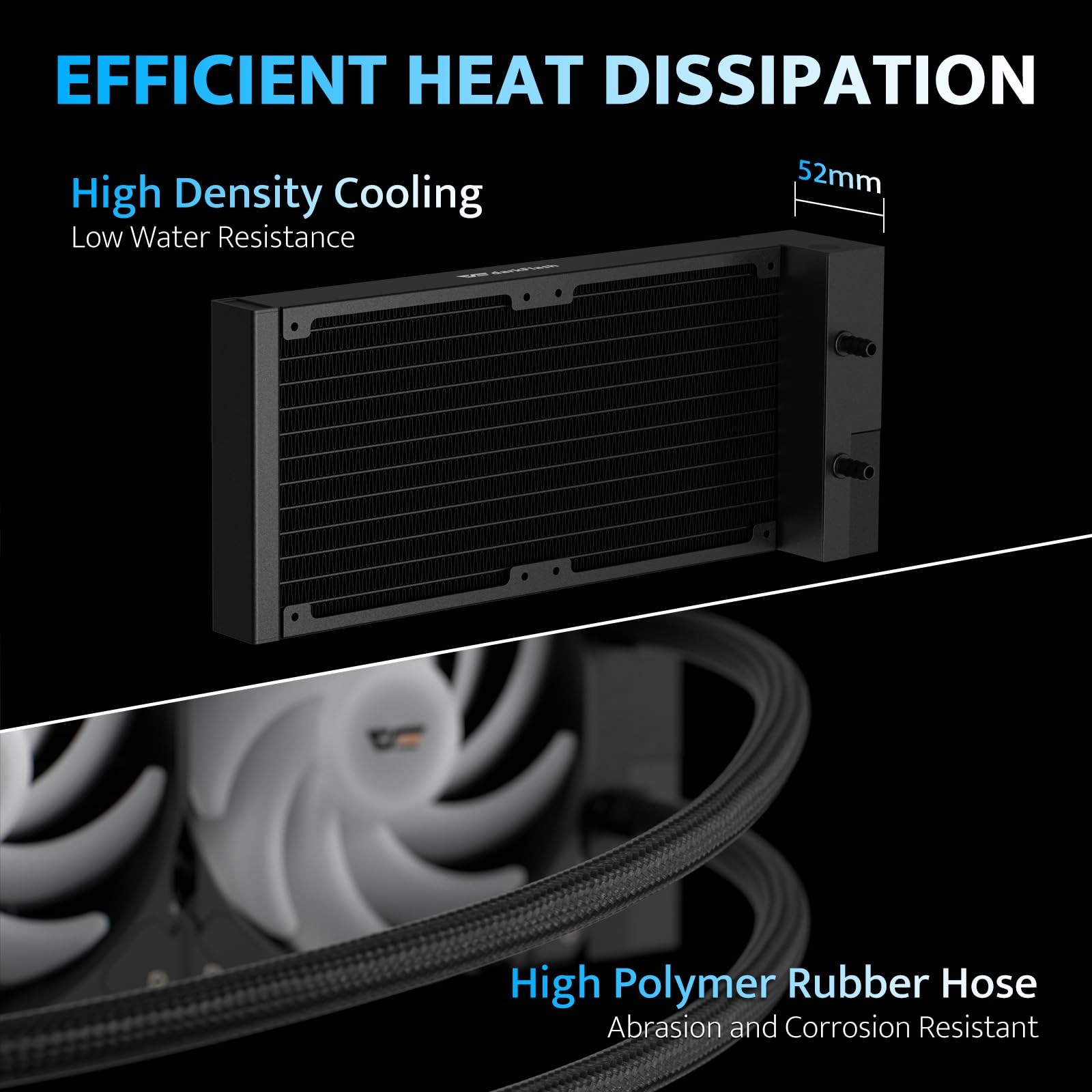 Darkflash Dn240A Aio Cpu Liquid Cooler High-Performance Pump Argb Sync Pwm Fans
