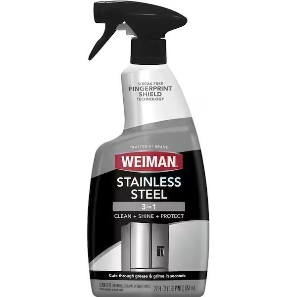 Weiman Stainless Steel Cleaner & Polish Trigger Spray, 12 fl oz