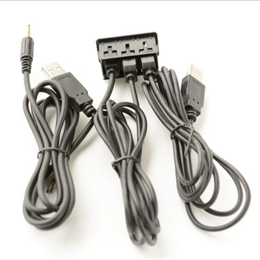 150CM Extension Cable Adapter Type C AUX USB Extender Car Dash Flush Panel Mount
