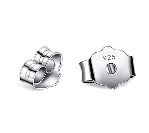 30PCS 925 Sterling Silver Earring Backs 15 Pairs Secure Ear Locking Nuts