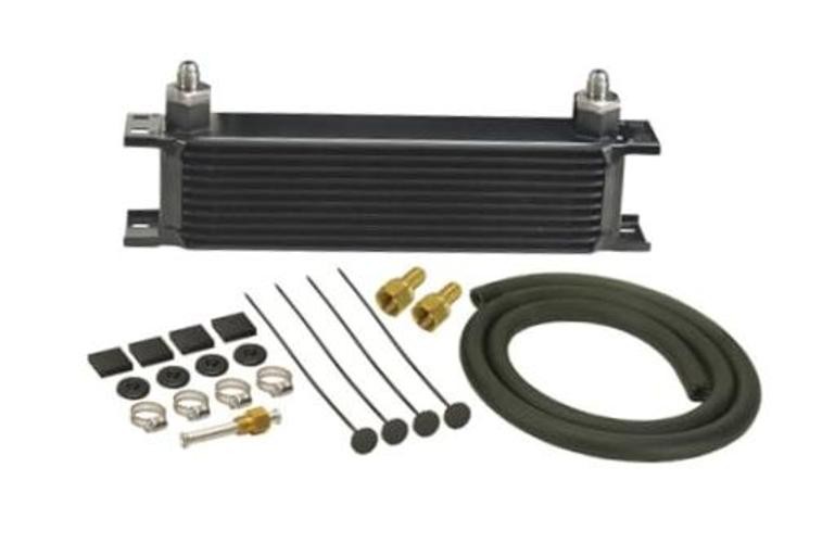 Derale 13401 Series 10000 Stacked Plate Transmission Oil Cooler 10 Row , Black