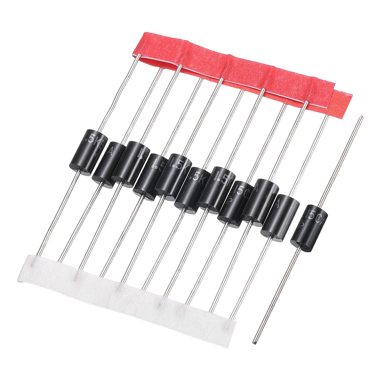 10Pcs Transient Suppression Diodes 1.5KE15CA DO-201AD Bidirectional Channel