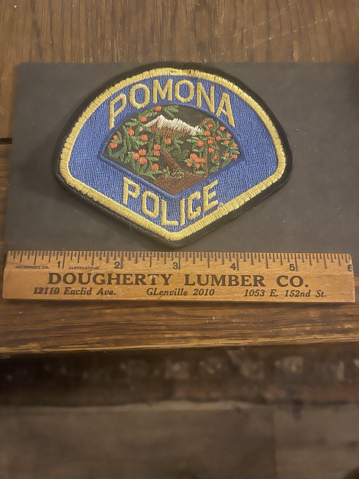 Pomona California Police Patch - Vintage Felt