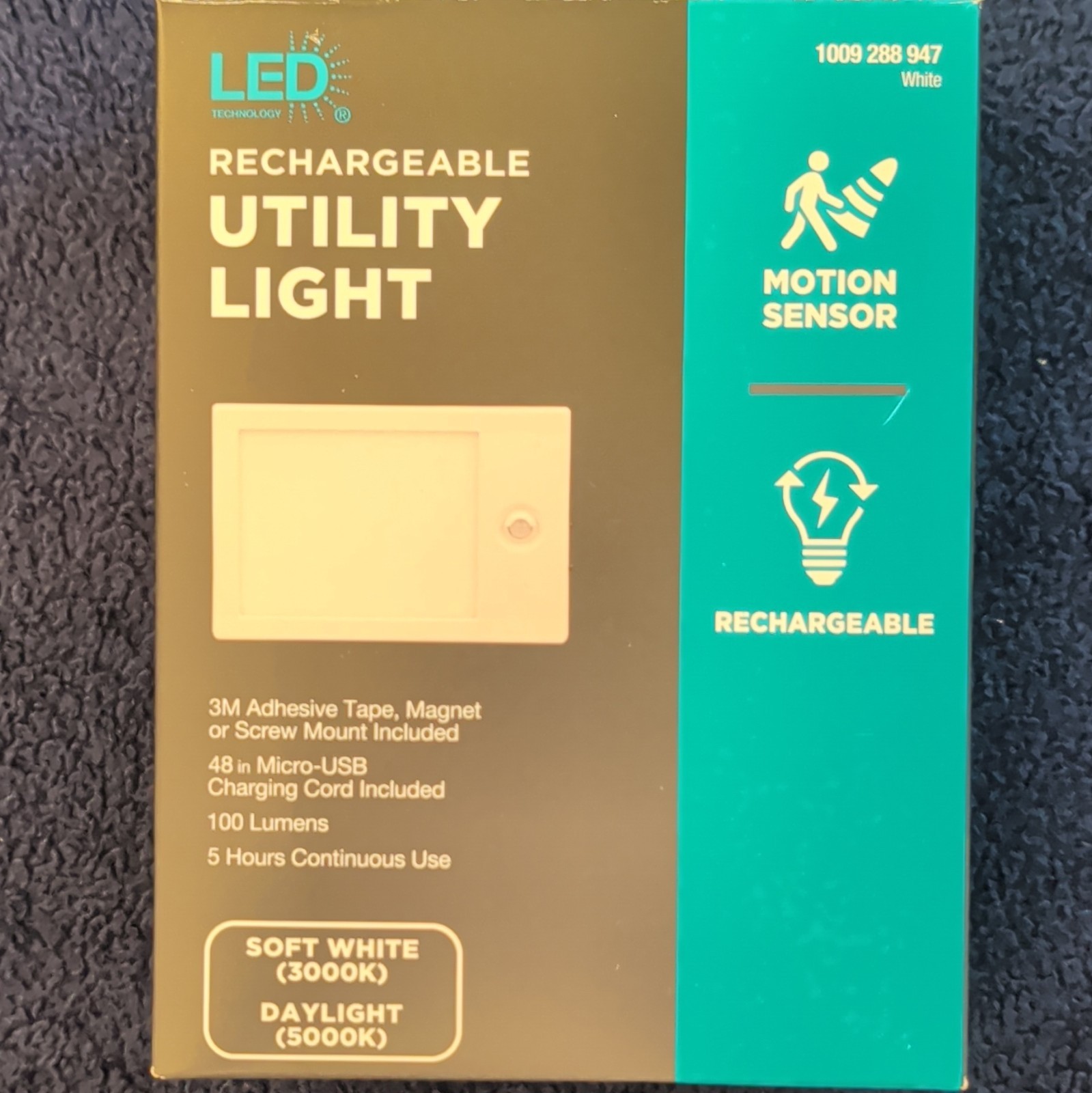 LED Technology Utility Light Motion Sensor USB Rechargeable Magnetic
