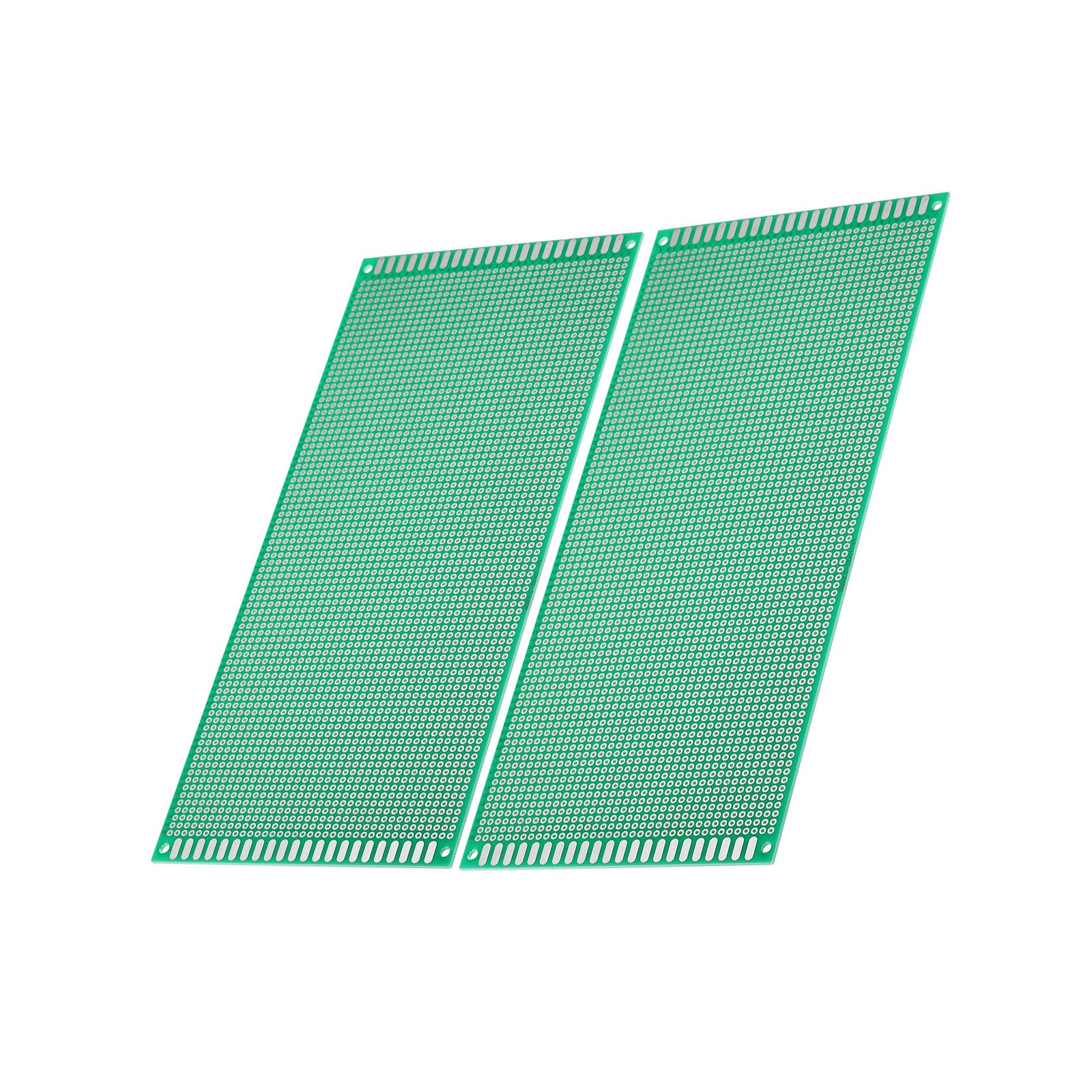 2Pcs 8.7" x 3.9" PCB Board Circuit for DIY Soldering Solderable Breadboard Green