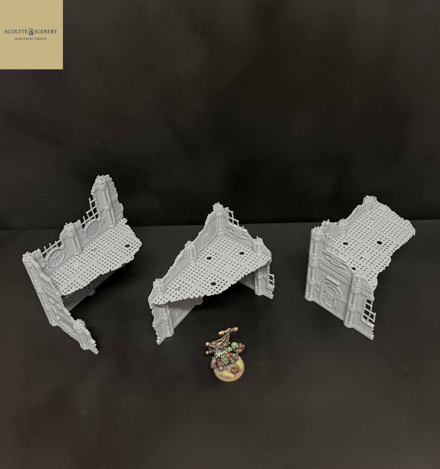 28mm Wargaming Terrain 3 Ruin Bundle Easy-Build compatible with 28mm Wargames
