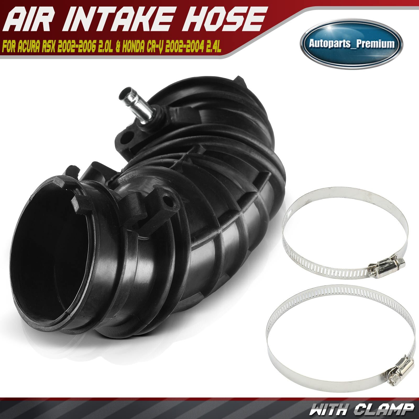 New Engine Air Intake Hose for Honda CR-V 2002 2003 2004 4Cycle 2.4L 17228PNEG00