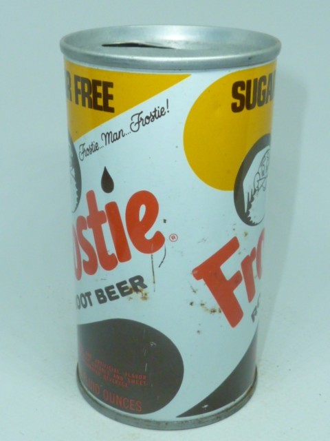 Empty Top Opened 12oz Frostie Sugar Free Root Beer S.S. Pull Tab