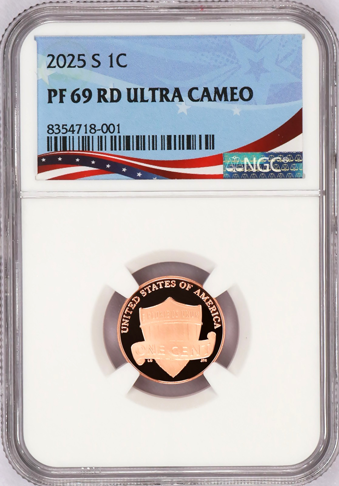 2025-S Lincoln Shield Cent Graded PF69RD Ultra Cameo by NGC