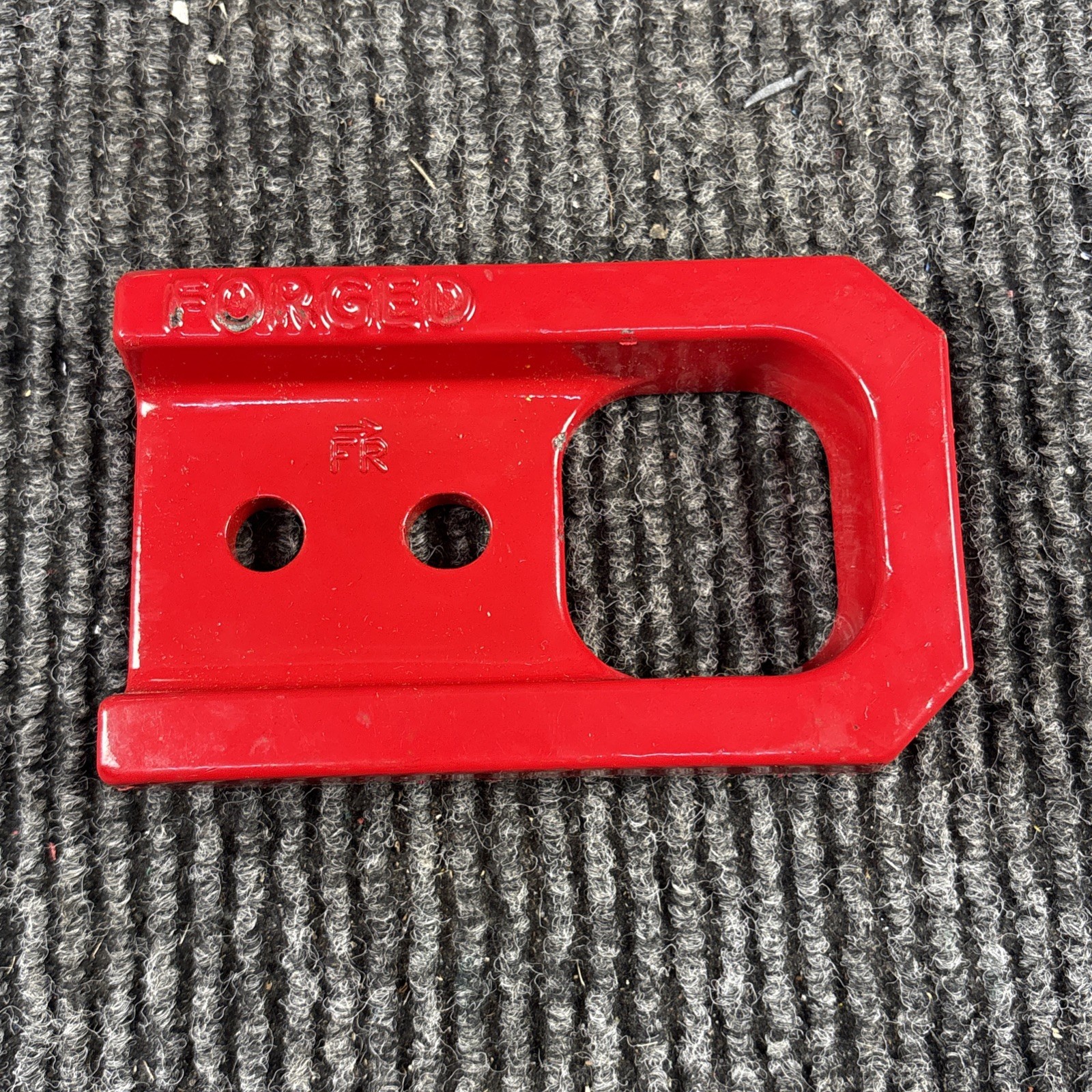 A Single Genuine Toyota Tacoma Forged Red Front Tow Hooks 2024 2025 OEM